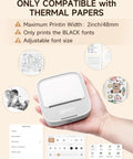 Hand holding Portable Sticker Printer Grab And Go Mini Bluetooth Thermal Inkless Printer For iPhone And Android Pocket Label Maker