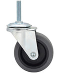 3-Inch Thermoplastic Rubber Caster Wheel With 3/8-16 Threaded Stem, 1-1/2 Inch Length, Heavy Duty Swivel Wheel, Oil And Chemical Resistant