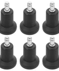 Built Tough Office Chair Casters Replacement Bell Glides black nylon and iron stationary chair glides set of six pieces.