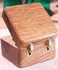 Two Pack Copper Barrel Concealed Cabinet Hinges Hidden Brass Door Hardware For Gift Boxes Cabinets Doors And Furniture Durable Rust Proof 24mm Mounting With 180 Degree Adjustable Screws on a wooden gift box