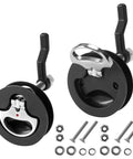 Hella Durable Marine Grade Boat Cam Latch Kit With Flush Backplates 2 Pcs stainless steel nylon hatch locks with screws and nuts.