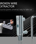 Universal Damaged Fastener And Pipe Thread Remover Tool for broken bolts, fits 4 and 6-point fittings, heavy duty bolt extractor.