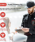 Police officer using Police Security Video Compact Camera Wearable HD 2304x1296p Rechargeable Wireless Waterproof Mini Surveillance Cam