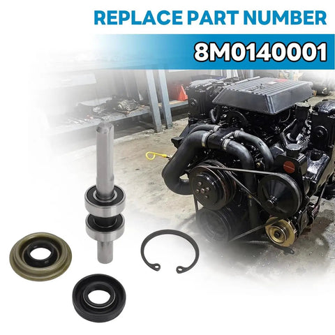 Beach Ready Seawater Pump Rebuild Kit For Mercury MerCruiser Sterndrives with stainless shaft and seal components.