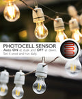 Rock Solid Waterproof Dusk To Dawn Plug In Outdoor Light Timer With Wireless Remote highlighted bulbs with photocell sensor functionality.