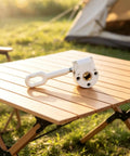 Compact White Awning Machine Head Replacement Crank Box Hardware For Deck on wooden table outdoors