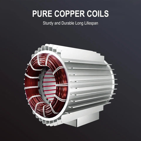 Heavy Duty High Torque AC Worm Gear Motor With Smooth Variable Speed Controller 180 Watt 110V Gear Box Reducer Kit close-up of pure copper coils.