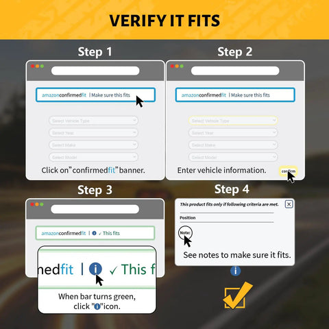 Steps to verify fit for Ceramic Front Brake Pad Set For Cadillac Escalade ESV EXT XTS And Chevrolet Avalanche and more.
