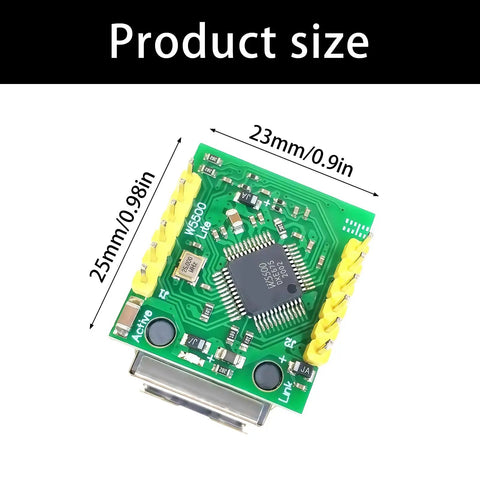 W5500 Ethernet Networking Module For Microcontrollers With SPI Connectivity Eight Socket Support 3V3 Operation 5V Tolerant IO compact size
