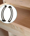 Bronze 7 Inch Spring Lid Support Hinge With Screws Left And Right Hand Adjustable installed on wooden furniture