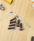 Aluminum Steering Wheel Bolt Kit With Hex Socket Wrench, Wear Resistant Car Interior Screws That Tighten Up Loose Steering