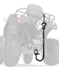 Two Foot ATV Recovery Strap With Winch Hook And D Ring Shackle For Four Wheelers And Quads 17600 Pound Synthetic Rope attached