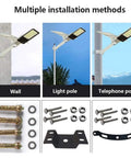 Multiple installation methods for Hella Bright Solar Led Flood Light With Remote Control for outdoor use.
