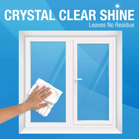 MiracleWipes for Glass disposable cleaning wipes; streak-free window glass cleaning (front view)