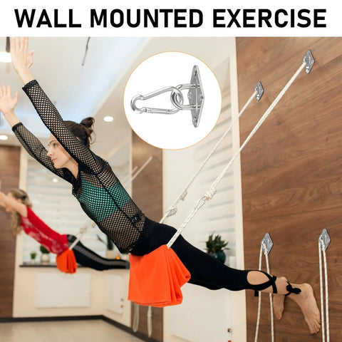 Wall Mount For Resistance Bands With Hooks Space Saving Home Gym Anchor for suspension training in use with person exercising