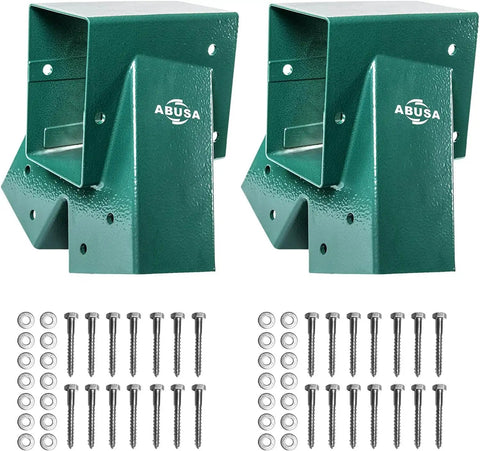 Beefed-Up Heavy Duty Swing Set Kit With 2 Green A-Frame Brackets, 4 Heavy Duty Swing Hangers, 2 Green Seats And All Hardware Included For Quick Playground Mounting