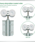 Heavy Duty Galvanized Double Barn Door Hardware Kit With Rock Solid Tracks And Slick Rolling Action Engineered For Outdoor Installations On Doors Up To 60 Inches Wide roller with rubber coating for exterior and interior use