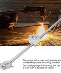 Circle Cutter Guide for Torch and Plasma Cutting, Stainless Steel Roller Guide With 50cm Rail in use cutting metal