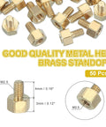 Rock Solid M2.5 Female Thread Hex Brass Standoff provides 4mm x 7mm size, ideal for FPV drone PCB setups, 50 piece pack.