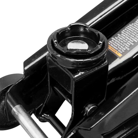 Close-up of Heavy Duty Hydraulic Floor Jack showing the lifting mechanism, designed for two tons and garage work.