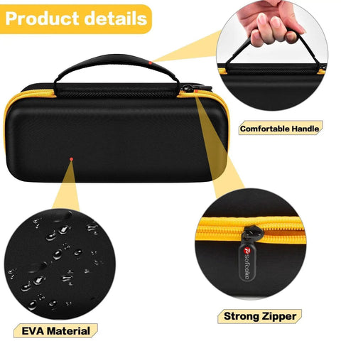 Premium Heavy Duty Portable Air Compressor Storage Case For Tire Inflator And Charging Cables Dope Protection base with EVA material, zipper and handle.