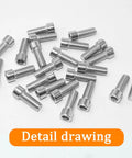 Premium Grade M8 Hex Socket Head Cap Screws, Corrosion Resistant Stainless Steel Bolts For Auto Wrenching And Heavy Machinery Assembly, 25 mm with full threads.