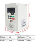 2.2KW 110V VFD Inverter For CNC Router And Milling Machines Workhorse Single To 3 Phase Spindle Drive Controller For Engraving