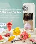 Game Changer Countertop Ice Maker Machine Delivers Fast Crushed Ice In Just 2 Seconds for summer desserts and drinks.