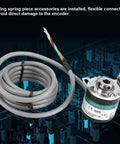 Photoelectric Rotate Encoder For Industrial Automation 3 Phase Hollow Shaft GTK3808 24V with attached cable