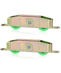 No Sweat Side Adjustable Tandem Sliding Patio Door Roller With Solid Nylon Wheels displaying dual wheels and sturdy design.