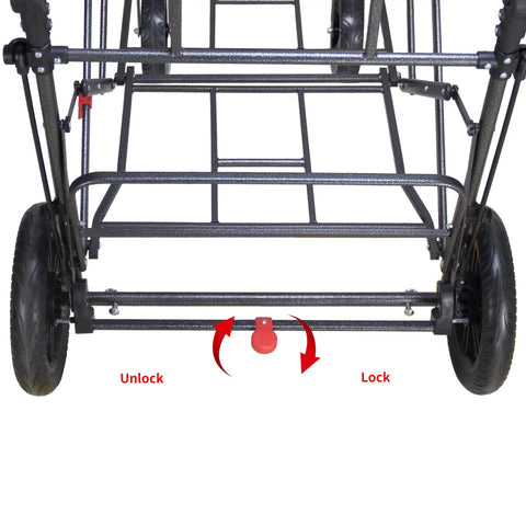 All Terrain Collapsible Wagon Cart With Canopy And Two Seats For Camping, Garden, And Shopping, 360 Degree Swivel Front Wheels
