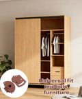 Smooth Operator Wardrobe Rollers And Quiet Nylon Closet Door Pulleys Straight Up Heavy Duty Cabinet Track Hardware With Mounting Screws No Sweat Install Zero Noise Vibe Full Set displayed with closet.