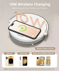 4 In 1 Bedside Lamp With Bluetooth Speaker Dimmable Night Light Charging Station And Phone Holder on white surface.