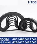 HTD 3M Timing Belt For 3D Printers Closed Loop Synchronous Belt 3mm Pitch showing various lengths and widths