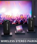 Rugged Portable Bluetooth Speaker With 24W Stereo Sound Deep Bass TWS Pairing IPX7 Waterproof 30 Hours Playtime shown with concert