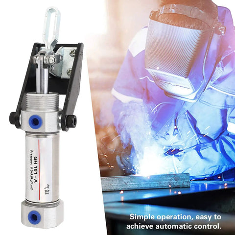 Heavy Duty U Shape Pneumatic Hold Down Clamp With A Badass 50kg Grip Built From Tough Sphc Steel and Stainless for steady welding.