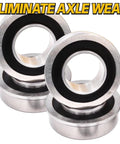 Heavy Duty Front Wheel Bushing To Bearing Conversion Kit For John Deere La Series, showing sealed bearings for improved axle performance.