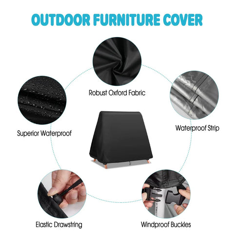 Waterproof A Frame Swing Cover For 72 Inch Porch Swings Glider Hammocks Windproof With Drawstring Buckles Outdoor Weather Protector