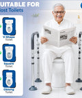 Premium Toilet Safety Rails For Aging Adults And Rehab Users Offers No Sweat Setup With Traction Handholds and Steel Tubing for Toilets