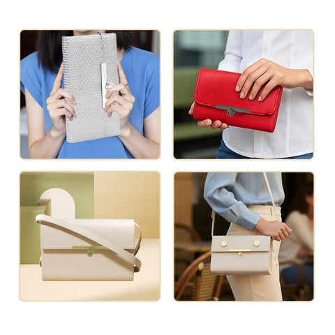 Premium Twist Lock Purse Clasps Featuring Matching Washers Deliver Hella Sturdy Metal Fasteners for stylish handbags in assorted colors.