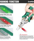 Eight In One Wire Stripper With Voltage Tester For DIY Electricians demonstrating non contact voltage detection