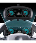 12.3 Inch LCD Dashboard Instrument Panel Replacement For VW Skoda Fabia 2008 2014 Digital Cluster Smart Gauges Speedometer With Built In Circuitry For Stable Idle Performance And Smooth Acceleration Plug And Play Upgrade, shown in steering wheel