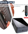 Universal EV Charger Cover Waterproof Outdoor Charging Enclosure With Combo And Key Lock, showing the security lock detail.