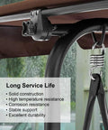 Two Pack Porch Swing Canopy Fittings For 20 To 23 mm Frame Joints Garden Plastic Replacement Parts, attached to swing frame