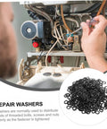 Wave Washer Gasket Assortment Kit With 500 Pieces Of Spring Steel Elastic Washers For Screws And Bolts In Electrical Connections And Automotive Applications DIY Ready For Pro Builds, black washers for boiler repair