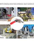 Stainless Steel Toggle Clamp With 220.5Lb Holding Power, Push Pull Clamp For Woodworking, Fixture Setup, Home Decor Projects, And Equipment Installations, Heavy Duty Grip, Arrow Storage Case Included, 80x75 mm