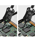 Portable Inductor Tester For Circuit Boards Quick Fault Check Tool For Motherboards And PCBs Inductance Meter in use on circuit board