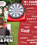 Inflatable Giant Kick Darts Set With Jumbo Soccer Dartboard And Air Pump For Backyard Carnival Games And Outdoor Fun Perfect For Kids And Adults