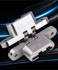 Two Piece 304 Stainless Steel Stealth Hinges For Invisible Concealed Furniture Doors Buttery Smooth Heavy Duty Kitchen Cabinet Hardware Rock Solid No Fuss Setup 140 X 34 Mm close-up view.