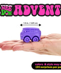 Mini sensory toy vehicle, 1.5 in, squishy purple NeeDoh for the Squishmas Advent Calendar With 24 Days Of Hype NeeDoh Sensory Squishies.